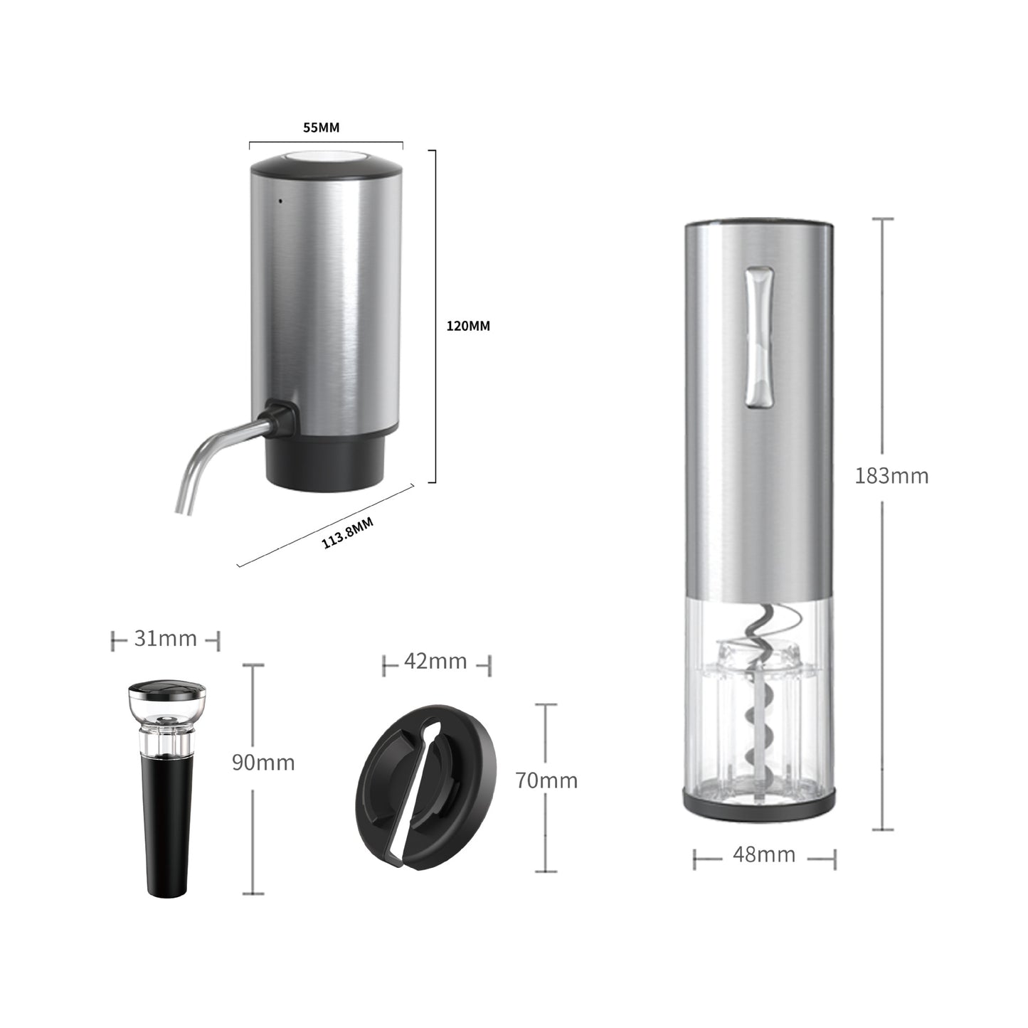 Automatic Electric Wine Opener and Decanter Set
